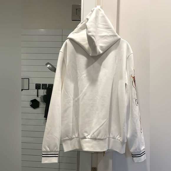 Polo Ralph Lauren Luxury Nautical Zip Up Hoodie in White Size Medium - NWT - Picture 7 of 16